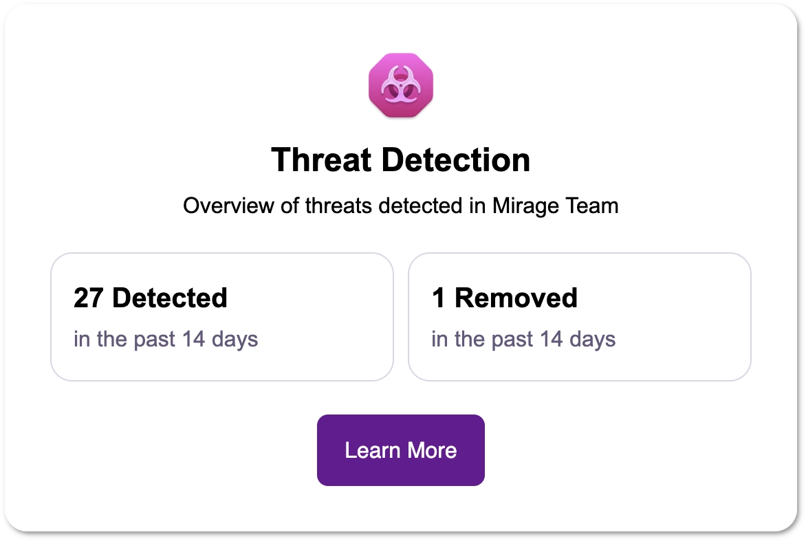 The Threat Detection section