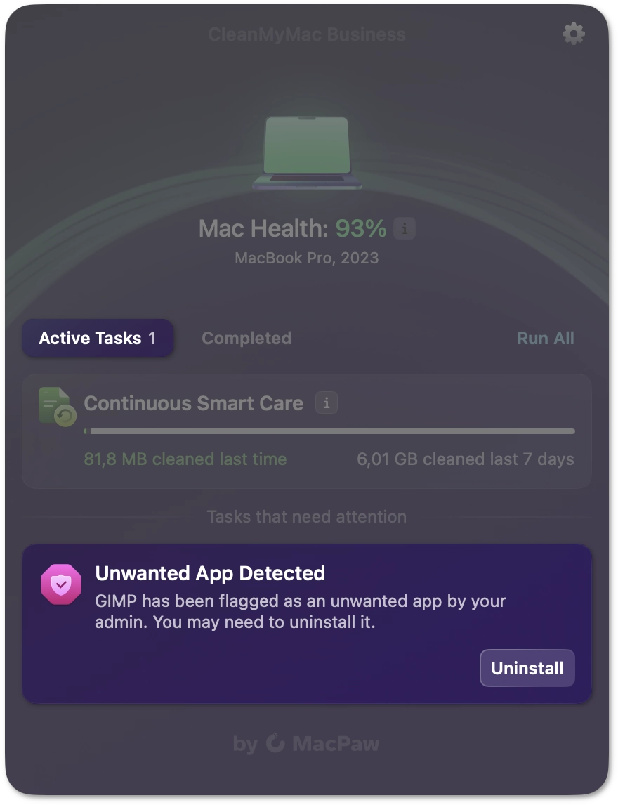 Unwanted app detected