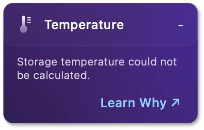 Disk temperature is unavailable