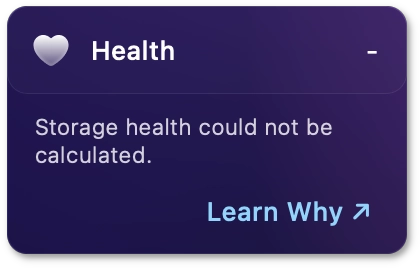 Disk health is unavailable