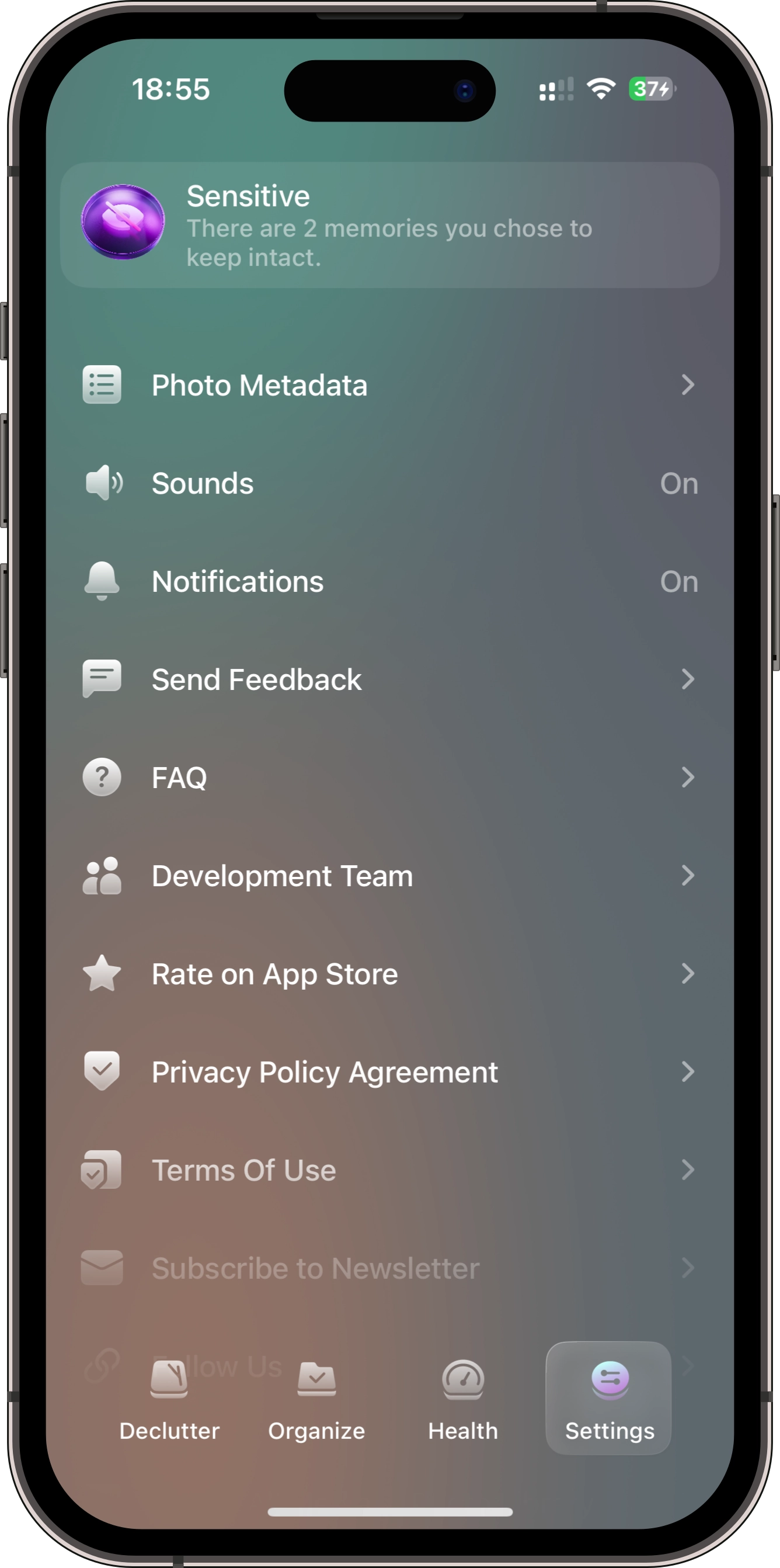 App settings