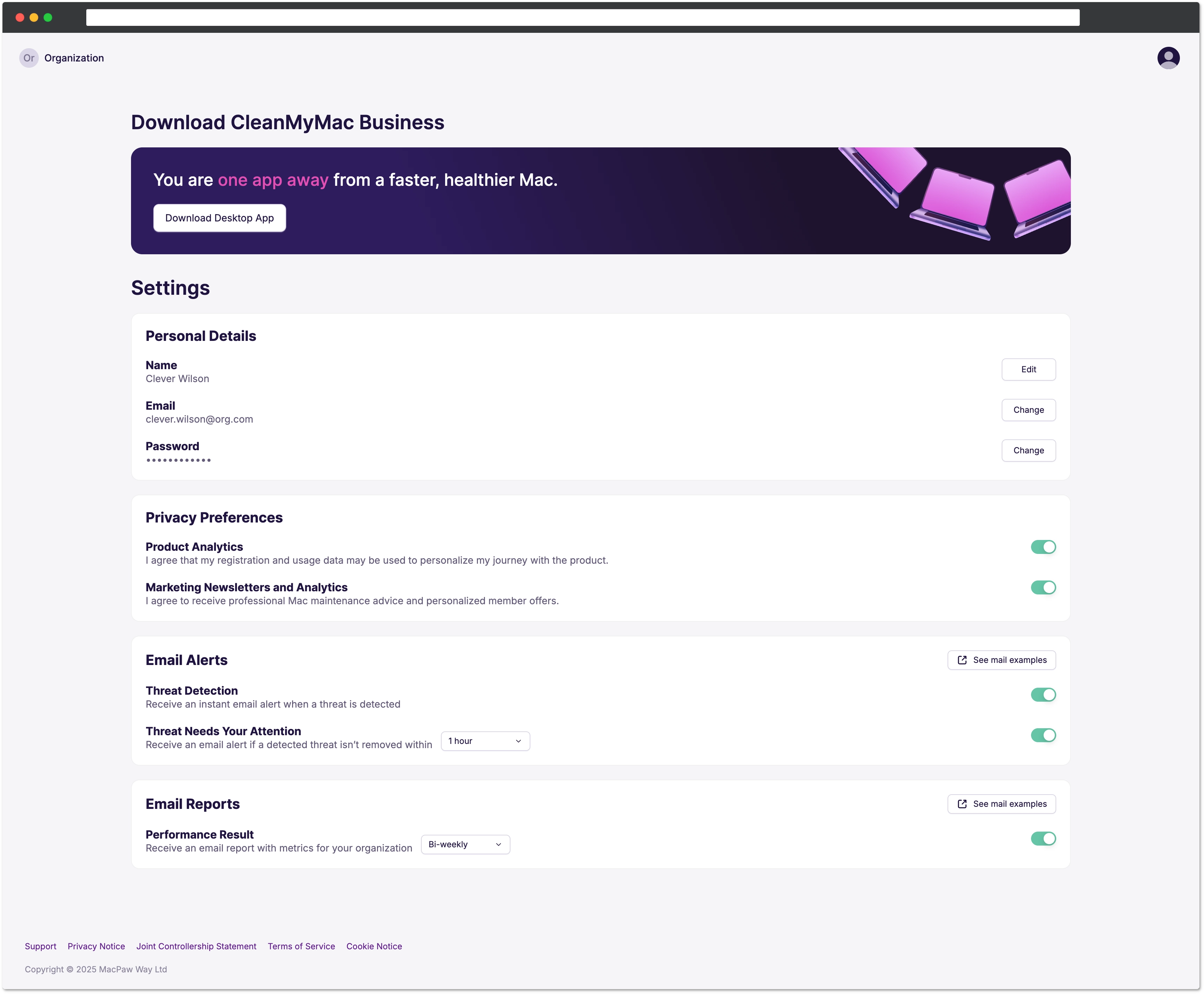 Account Settings
