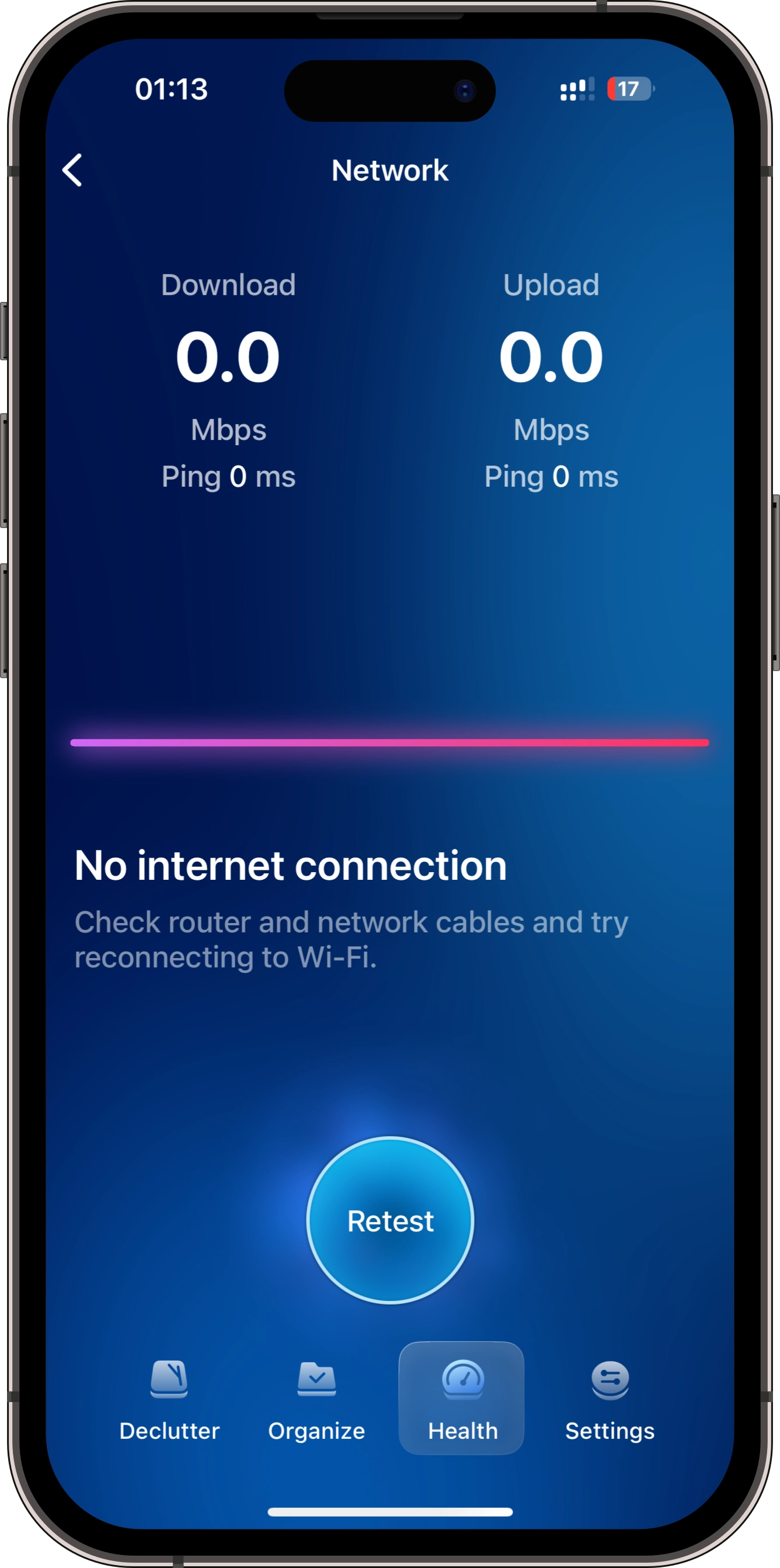 No network connection