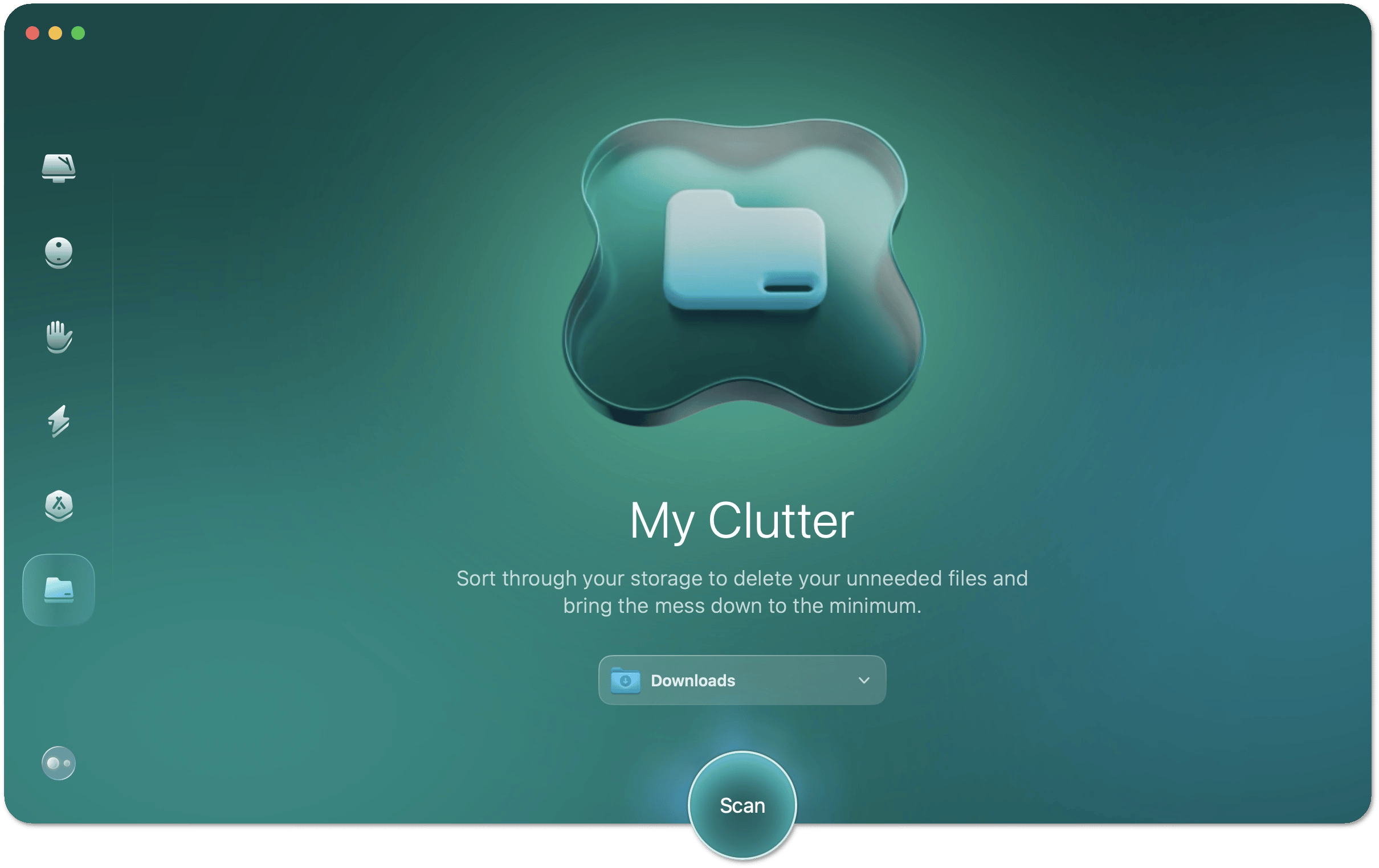 Стартовый экран My Clutter в CleanMyMac