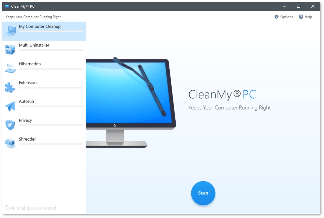 Главное окно CleanMy® PC с модулем My Computer Cleanup