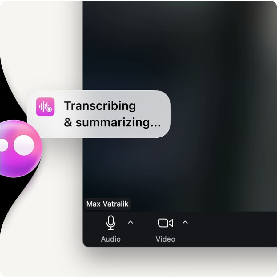 Eney transcribing your meeting | AI Assistant for Mac