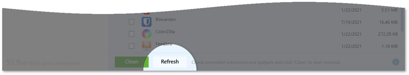 The Refresh button