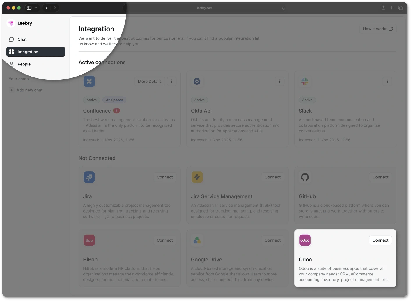 Leebry Integration section