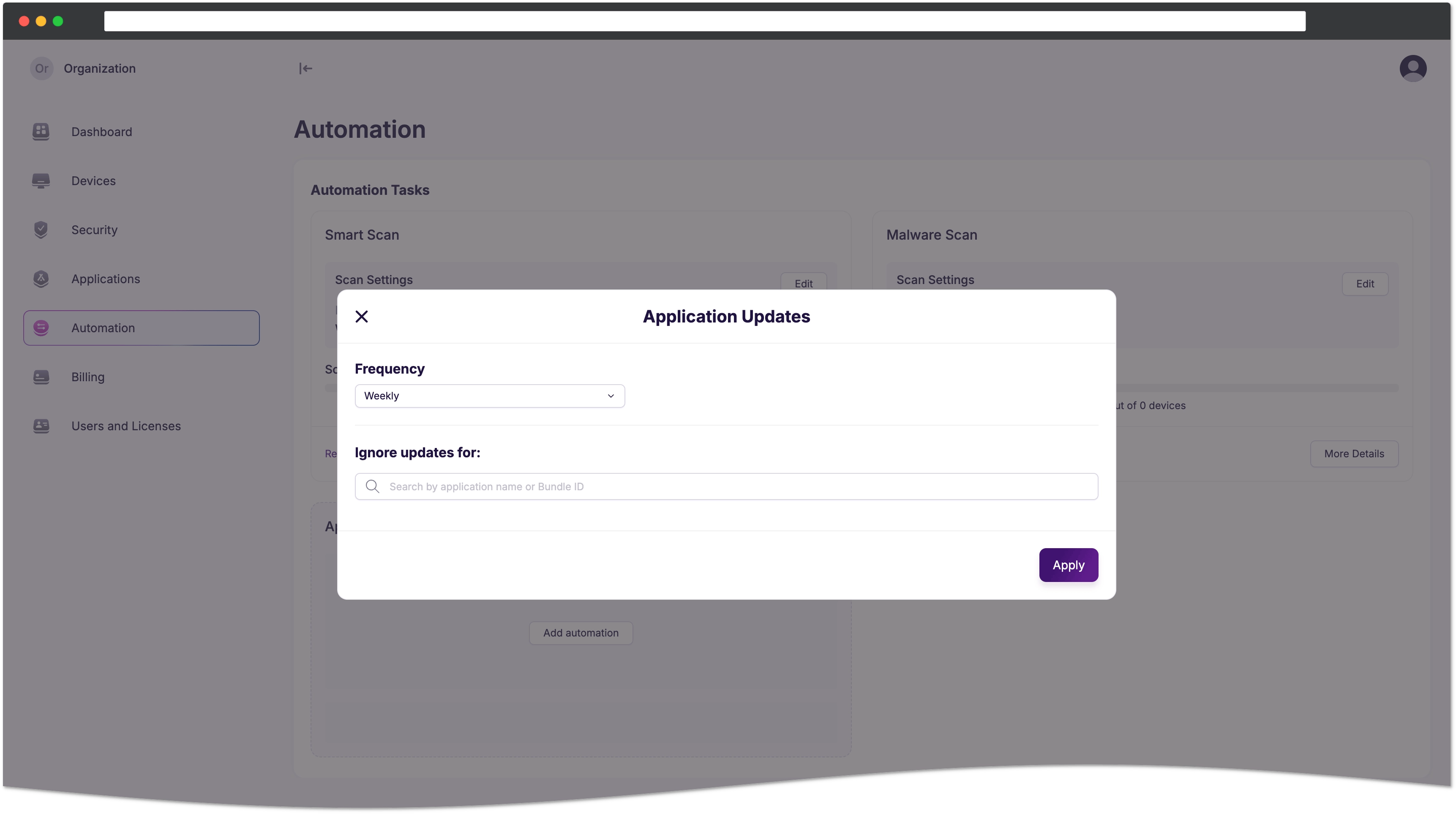 Task settings