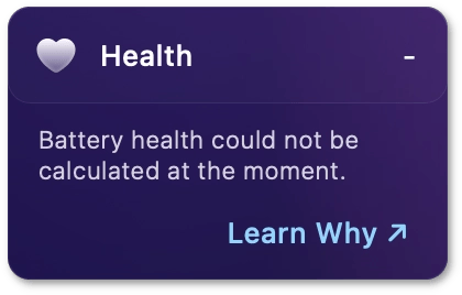 Battery health is unavailable