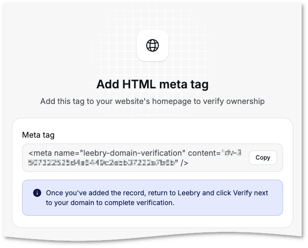 Example HTML meta tag