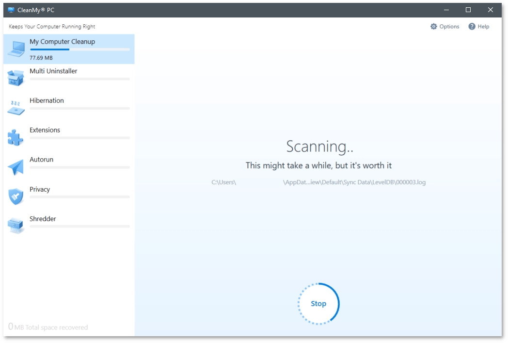 Scanning process