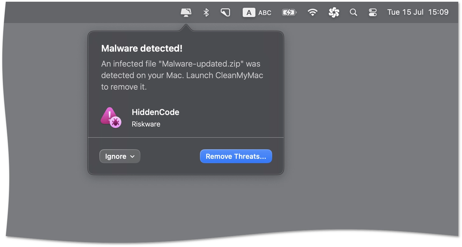 Detected threat