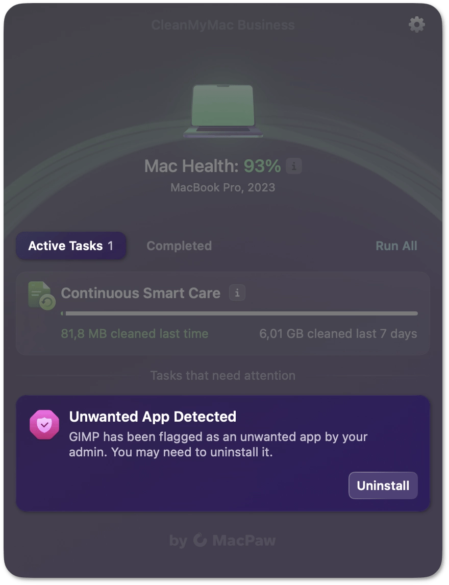 Unwanted app detected