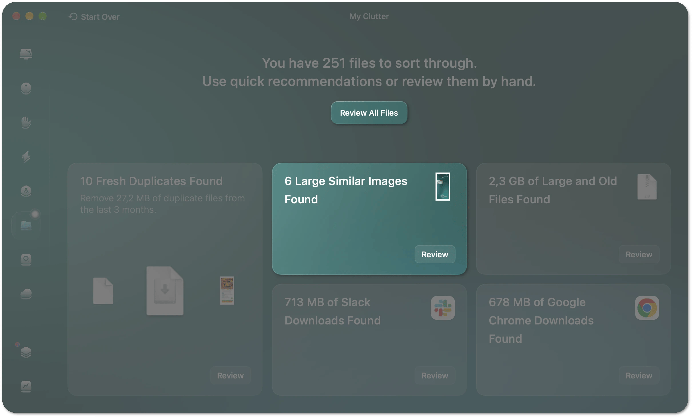 Scan results with Similar Images tile highlighted
