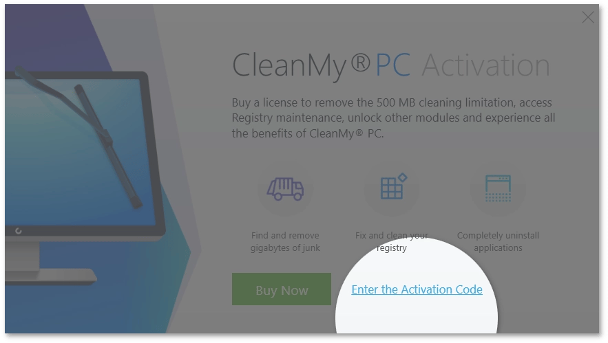 Enter activation code