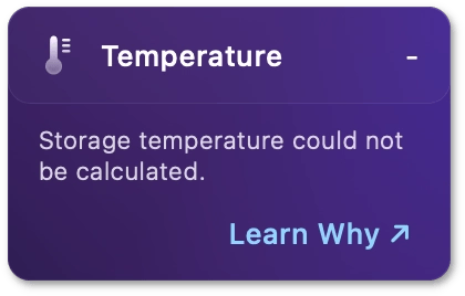 Disk temperature is unavailable