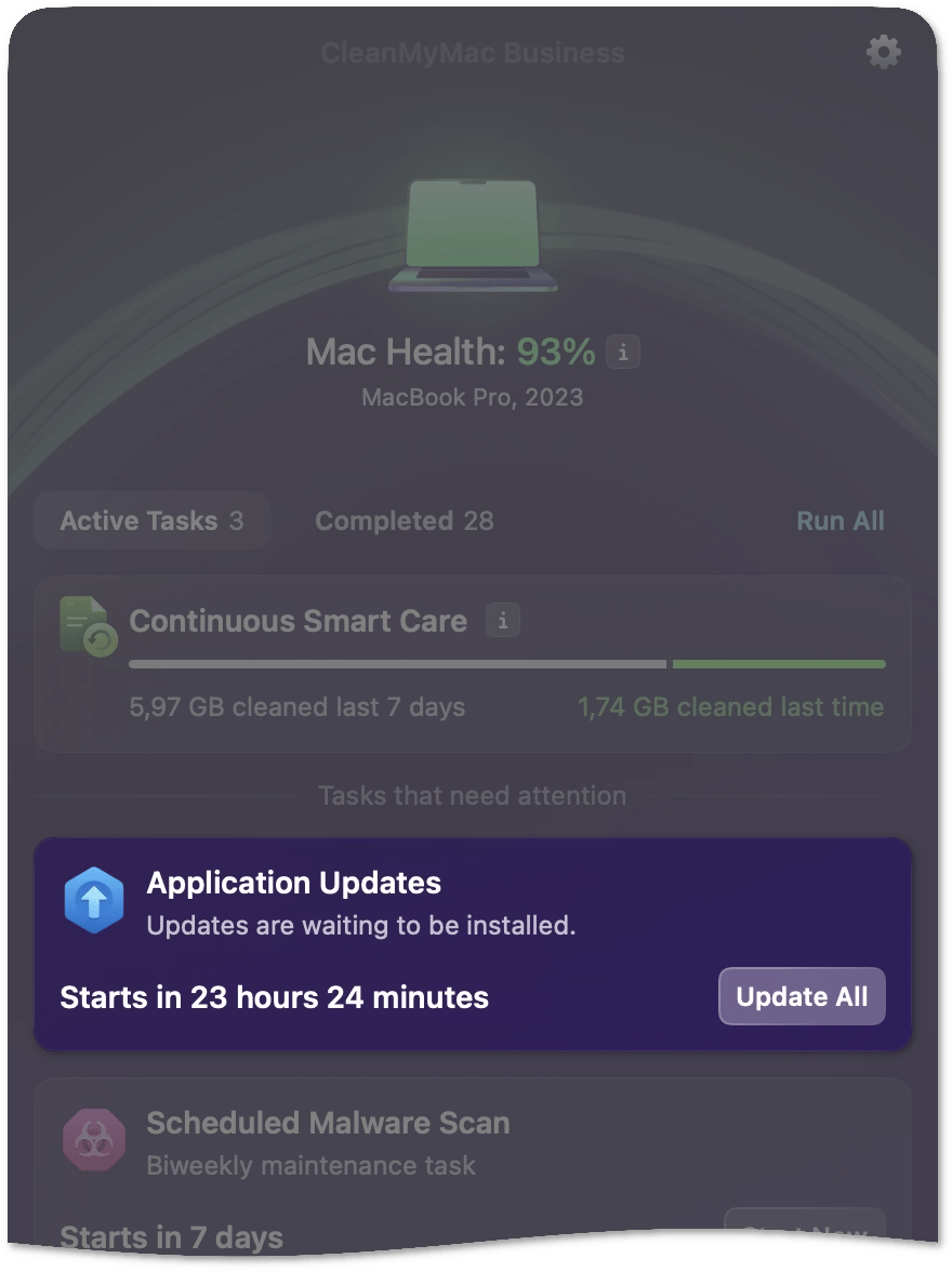 Scheduled Application Updates