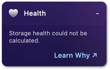 Disk health is unavailable