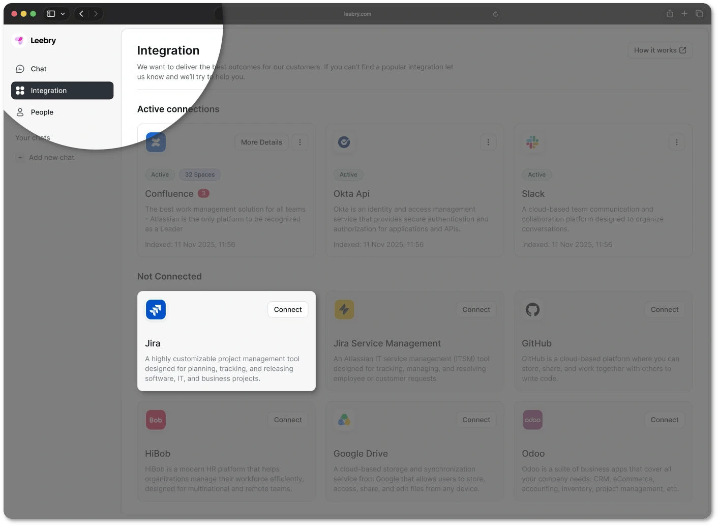Leebry Integration section