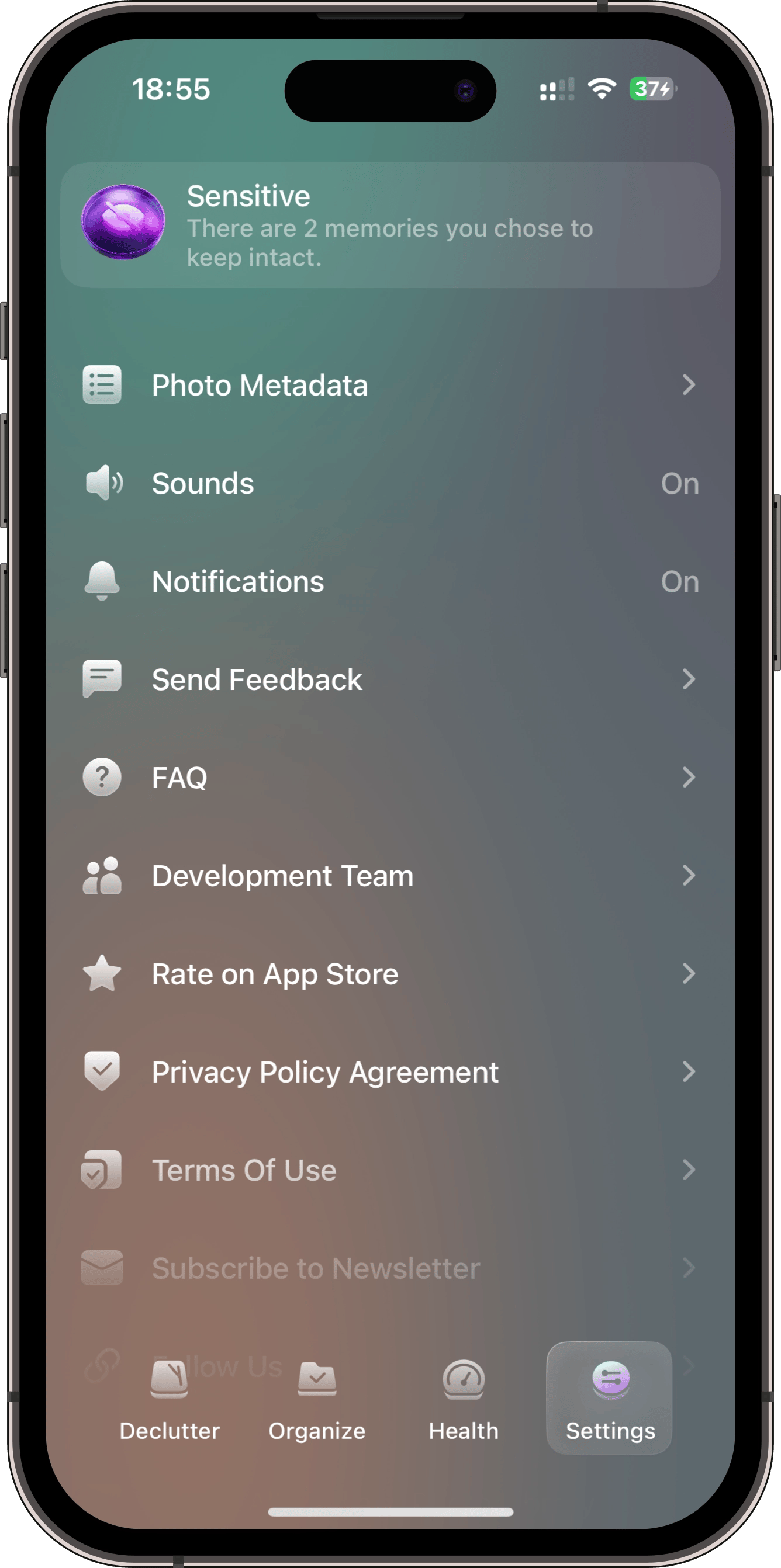 App settings