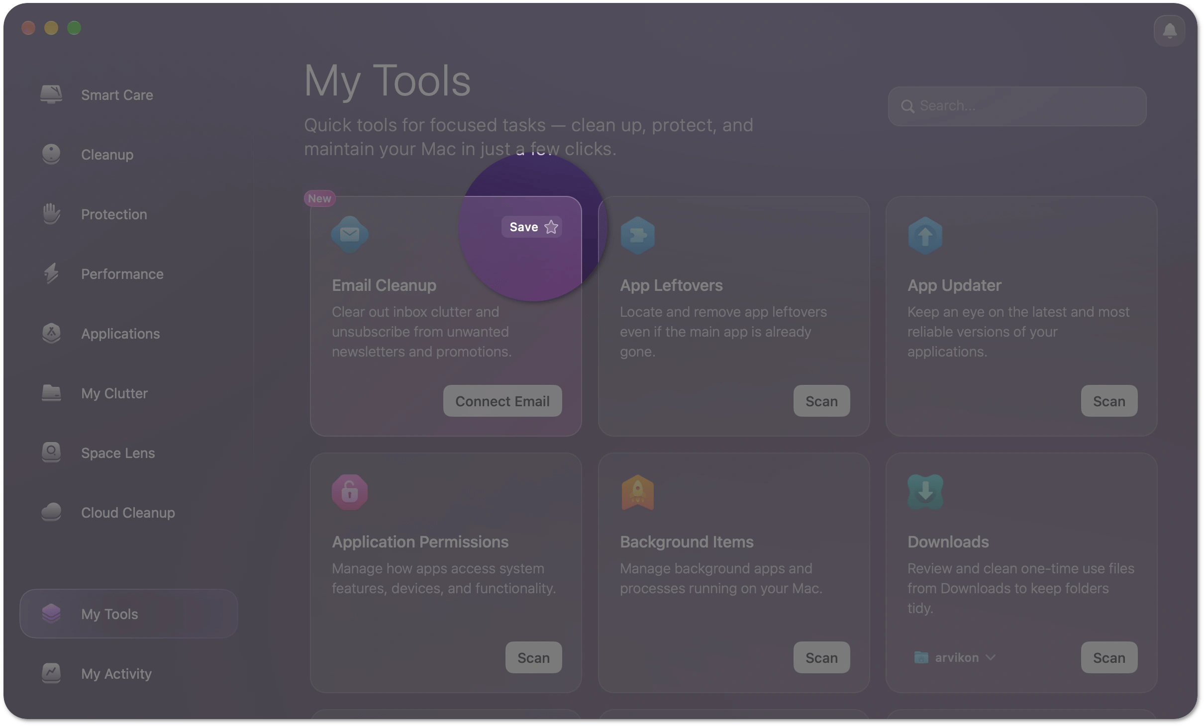 Add a tool to Favorites