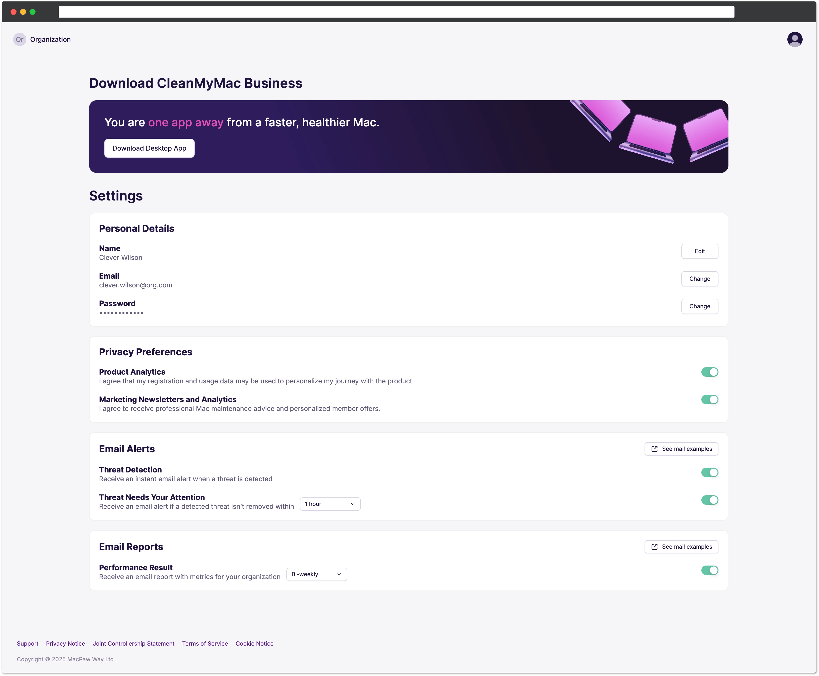 Account Settings
