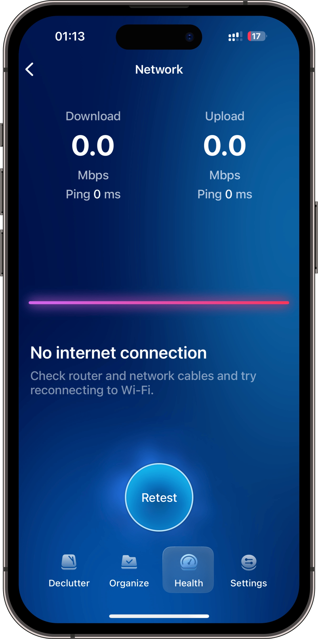 No network connection