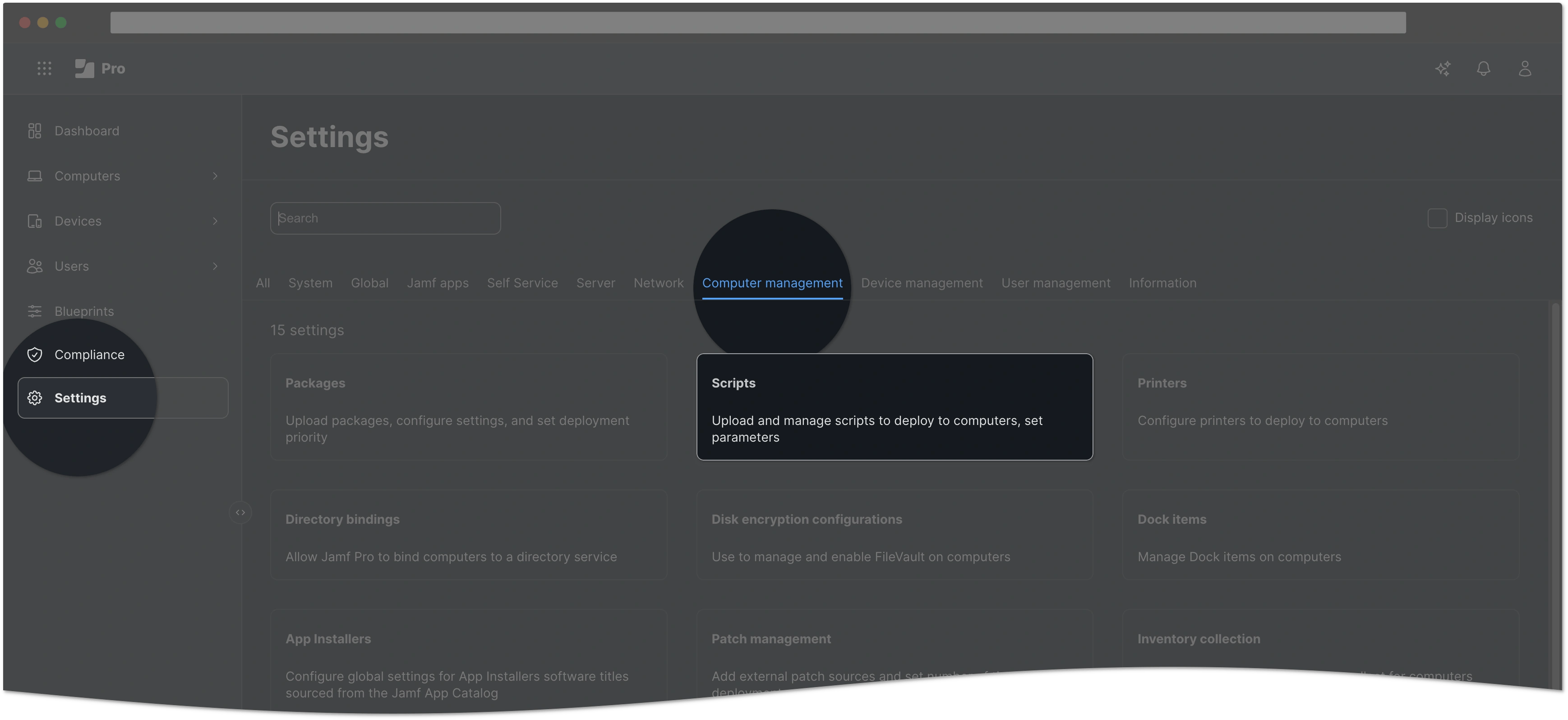 View Jamf scripts
