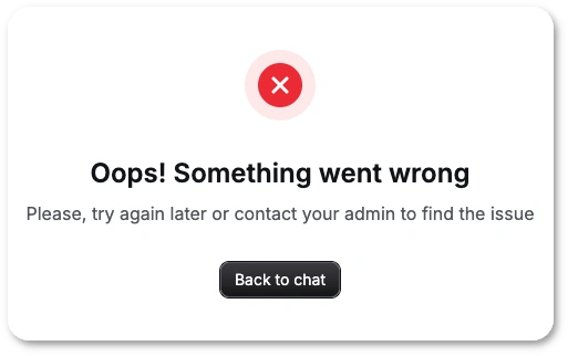 Alert message after selecting a different JSM site