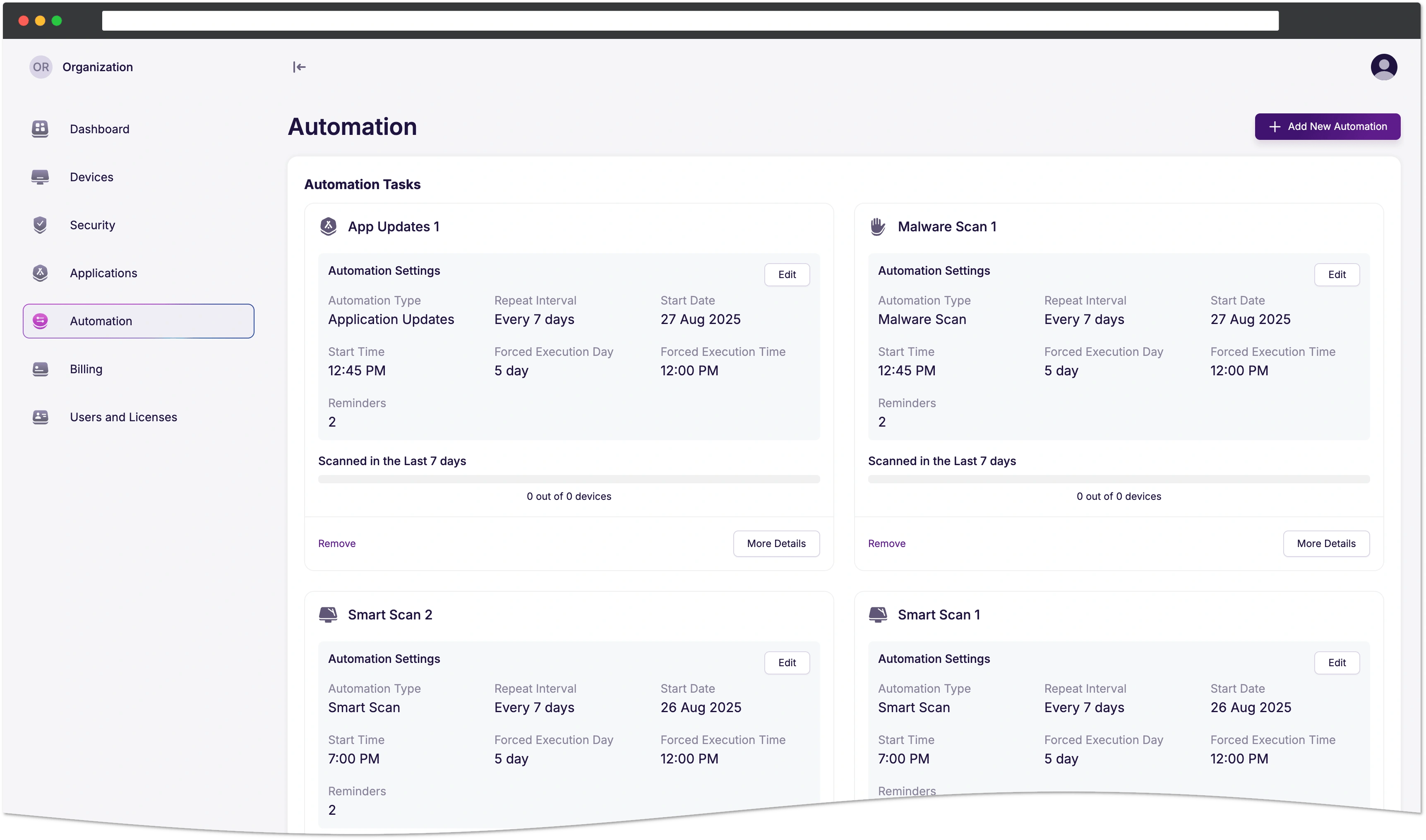 Automation tasks
