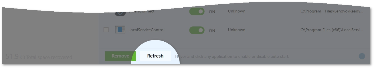The Refresh button