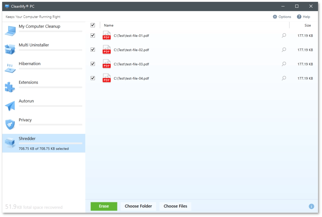 Shredder file explorer