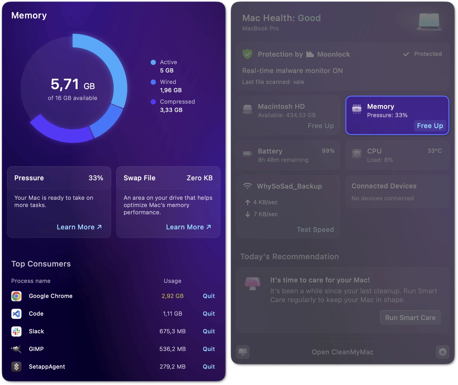 Memory monitor