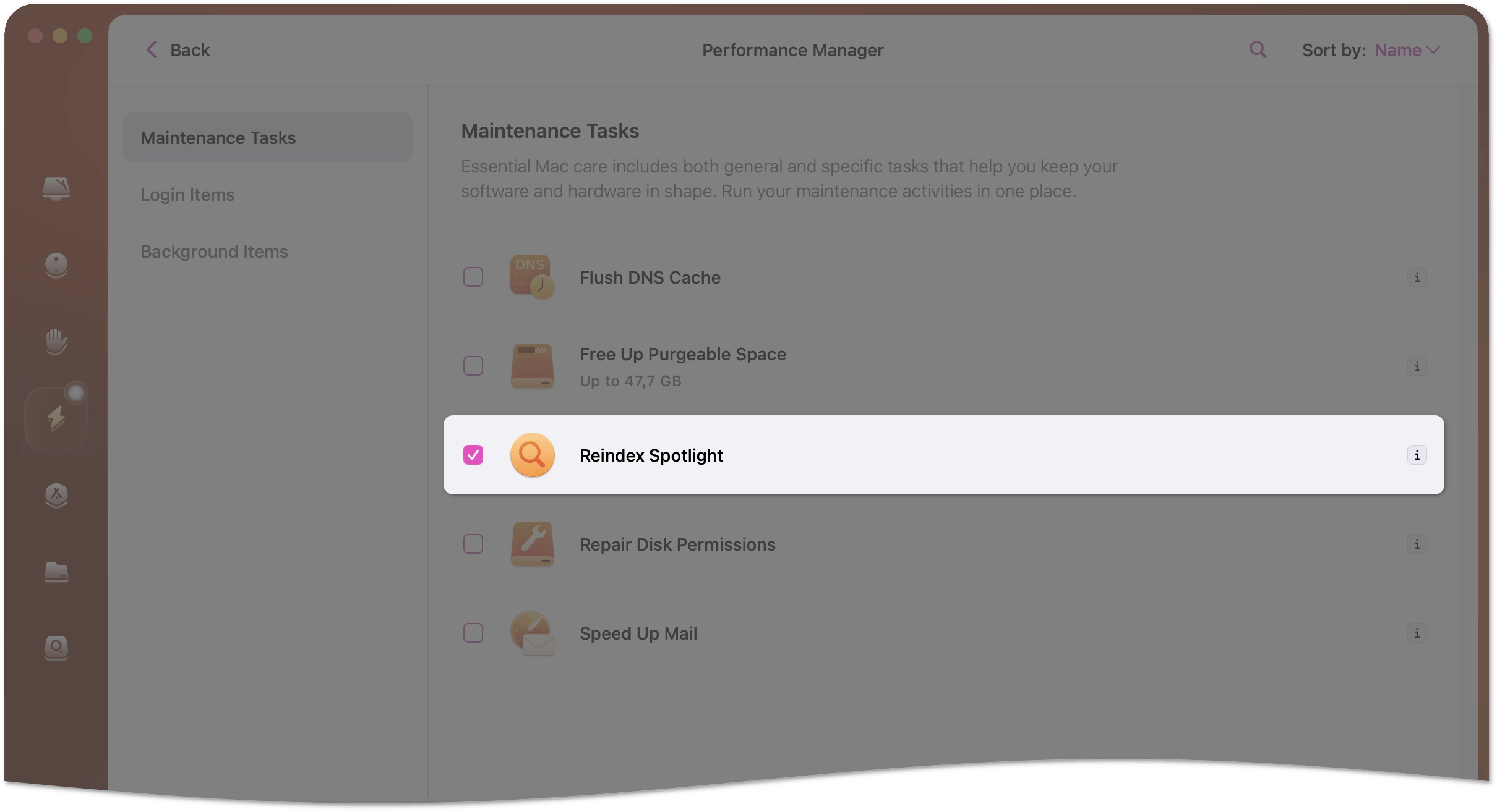 Reindex Spotlight