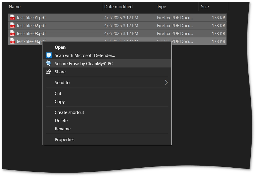 Context menu option