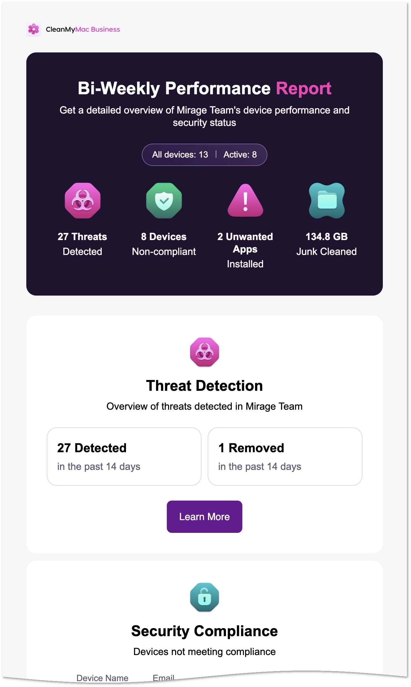 Example report
