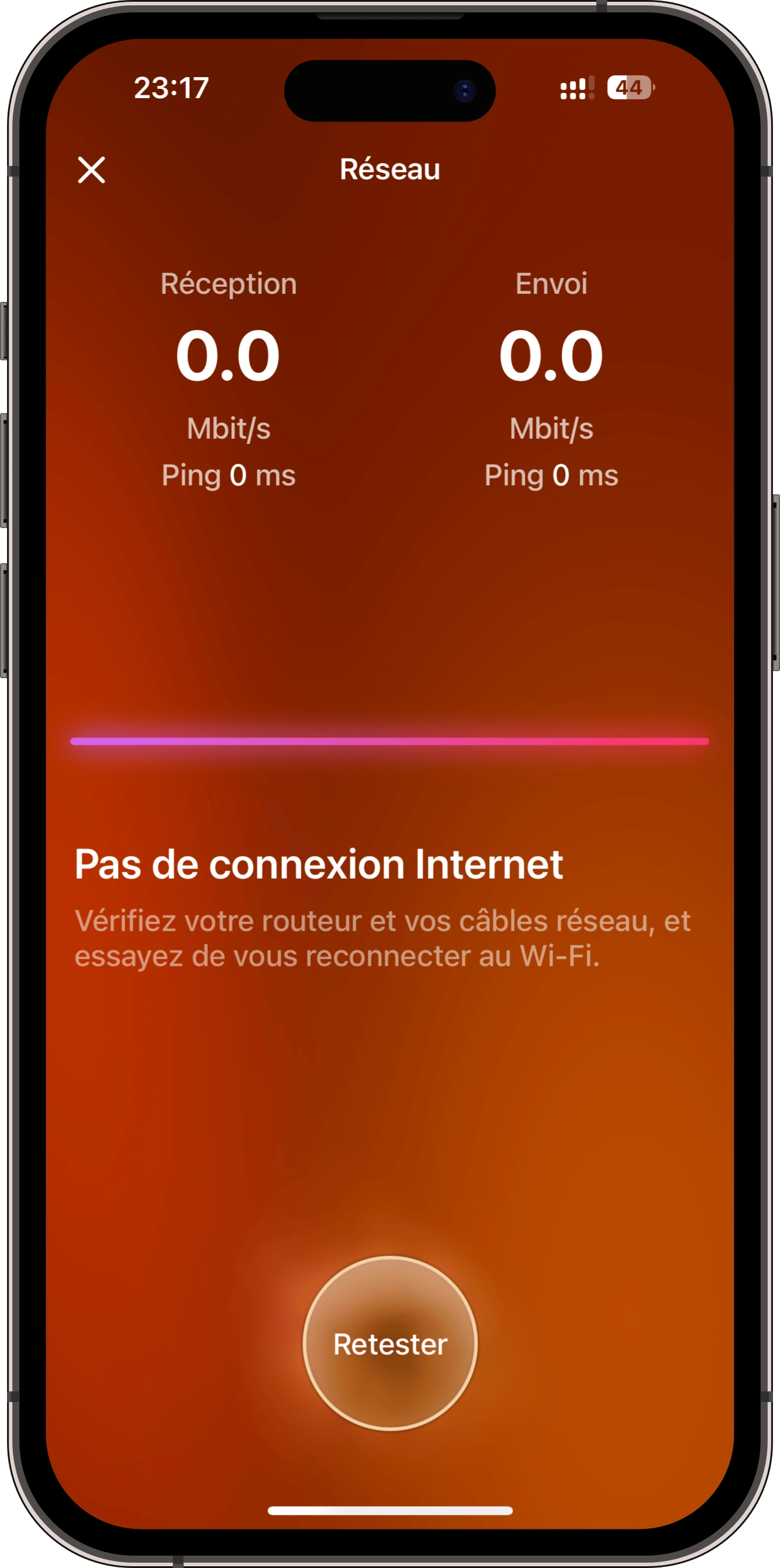 No network connection