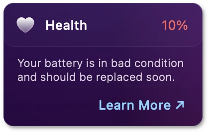 Critical battery health