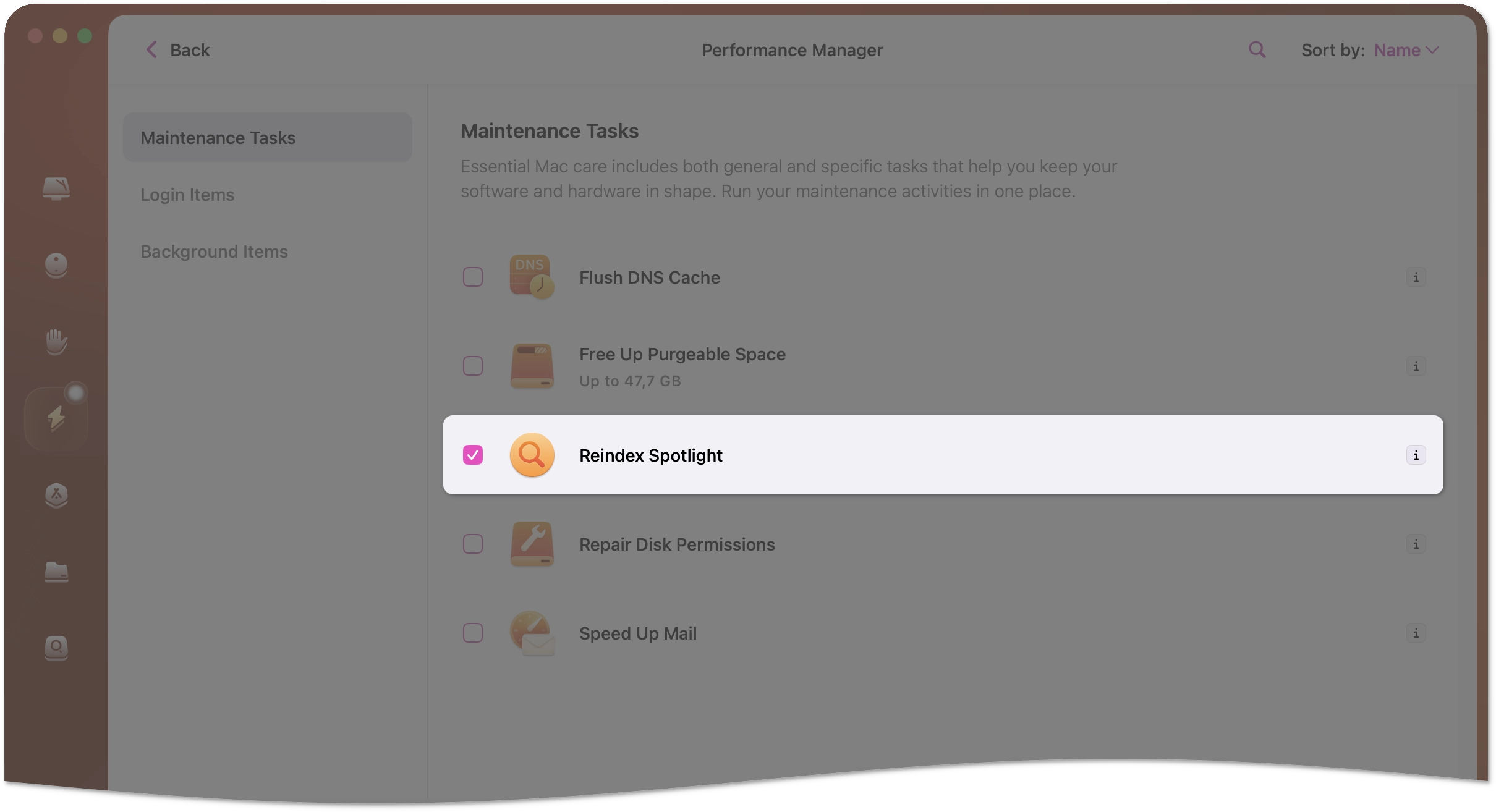 Reindex Spotlight