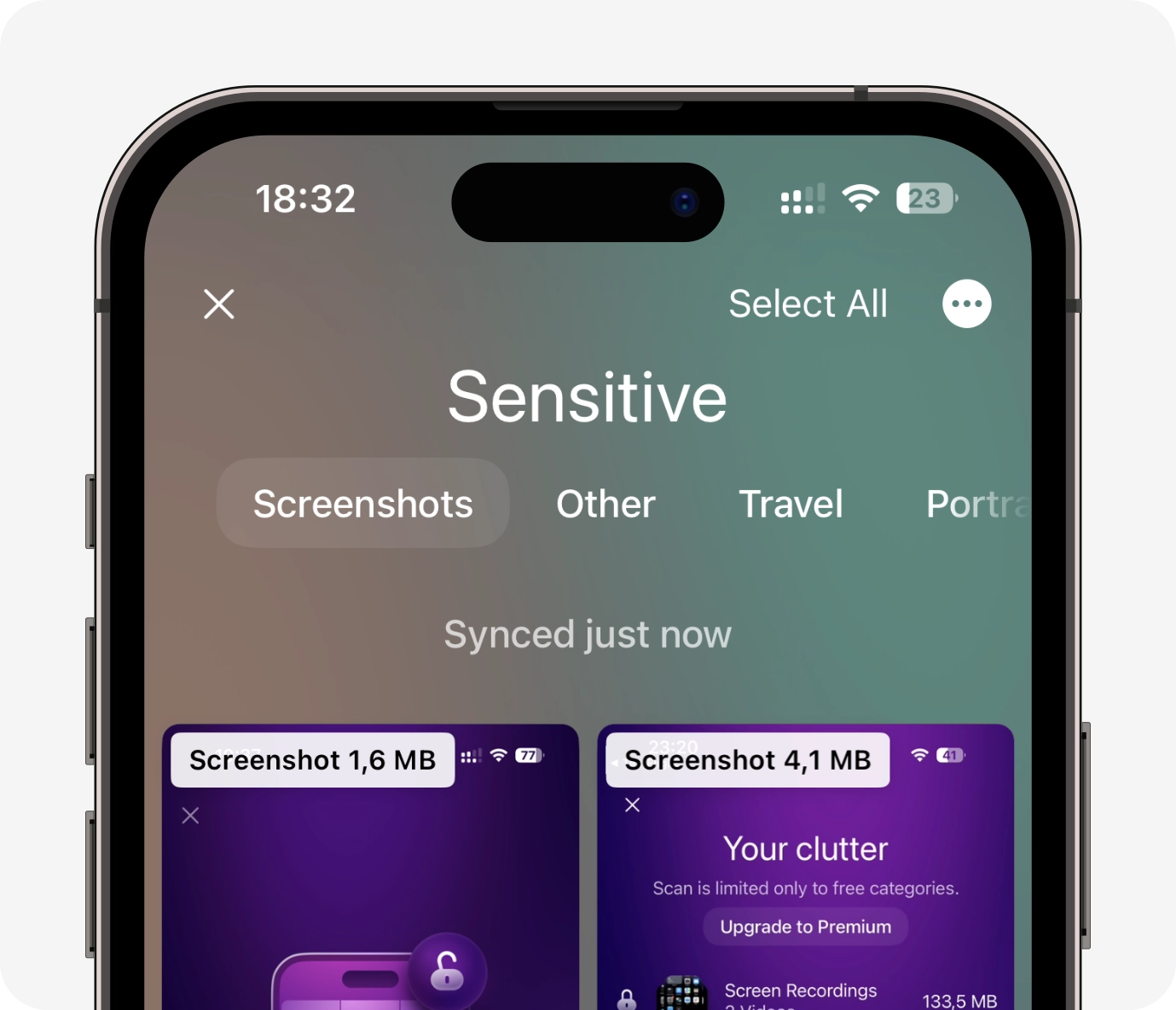 Select all items in a category